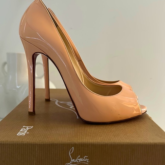 Christian Louboutin Baby Pink Flo 120 Patent Heels - Picture 1 of 6